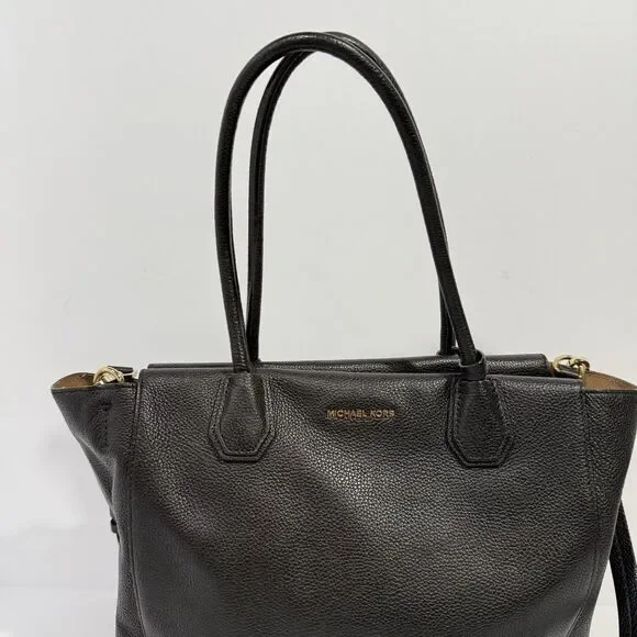 Michael Kors Studio Mercer Large Black Leather Satchel
